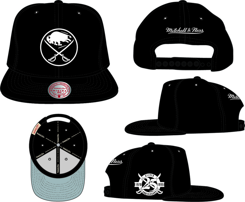 Mitchell & Ness Buffalo Sabres Black Panda Pro Snapback Hat