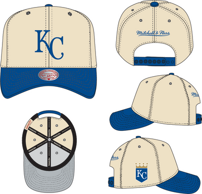 Mitchell & Ness Kansas City Royals Off White Game on Pro Snapback Hat