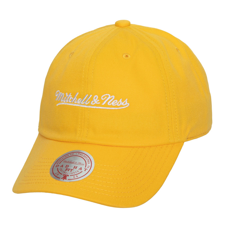 Mitchell & Ness Yellow Script Strapback Hat