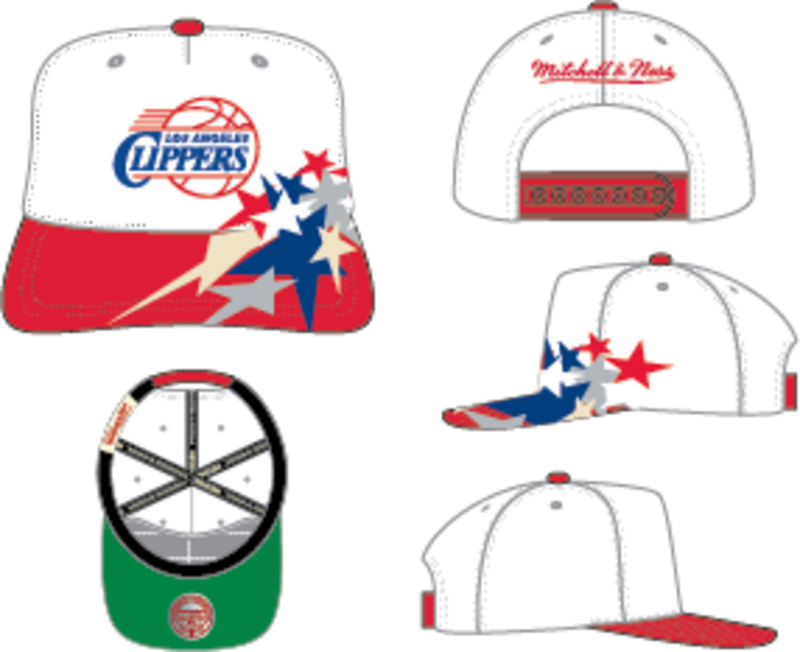 Mitchell & Ness LA Clippers White Hardwood Classics Shooting Stars Deadstock