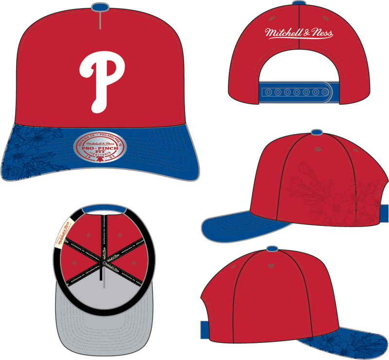 Mitchell & Ness Philadelphia Phillies Red May Flowers Pro Snapback Hat