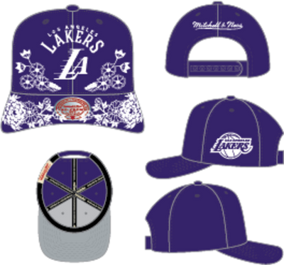 Mitchell & Ness Los Angeles Lakers Purple Morning Haze Pro Snapback Hat