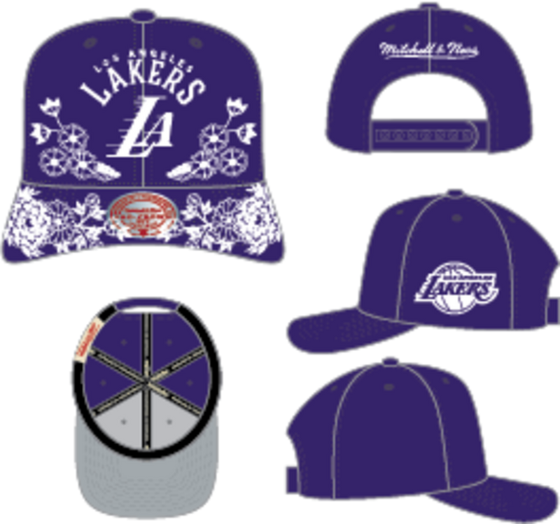 Mitchell & Ness Los Angeles Lakers Purple Morning Haze Pro Snapback Hat