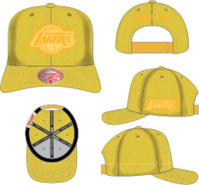 Mitchell & Ness Los Angeles Lakers Yellow Downtown Pro Snapback Hat