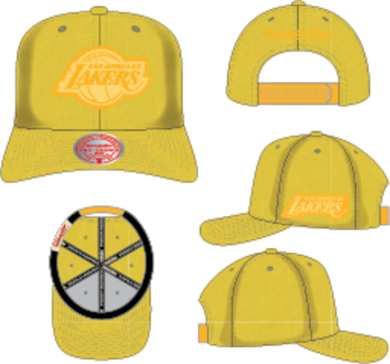 Mitchell & Ness Los Angeles Lakers Yellow Downtown Pro Snapback Hat