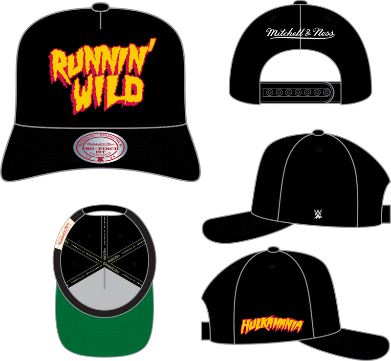 Hulk Hogan Mitchell & Ness Black Statement Pro Snapback Hat