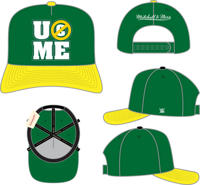 John Cena Mitchell & Ness Green Core Pro Snapback Hat