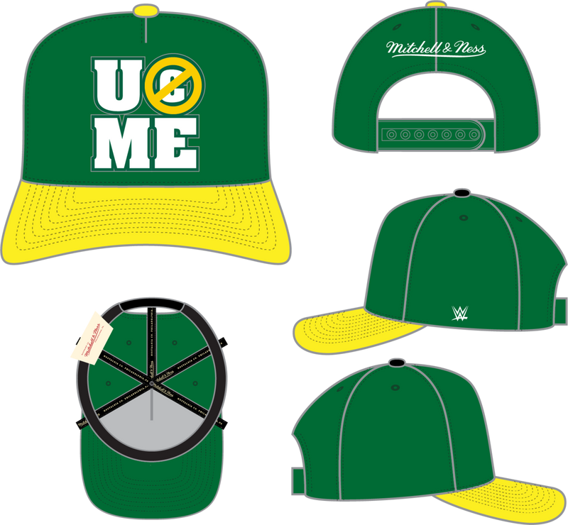 John Cena Mitchell & Ness Green Core Pro Snapback Hat