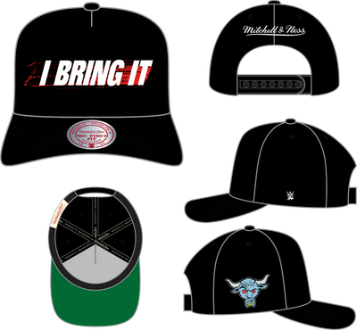 The Rock Mitchell & Ness Black Bring It Pro Snapback Hat