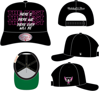 Bret Hitman Hart Mitchell & Ness Black Statement Pro Snapback Hat