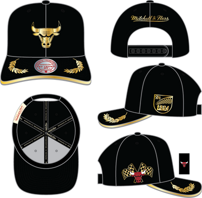 Mitchell & Ness Chicago Bulls Black/Gold Pro Crown