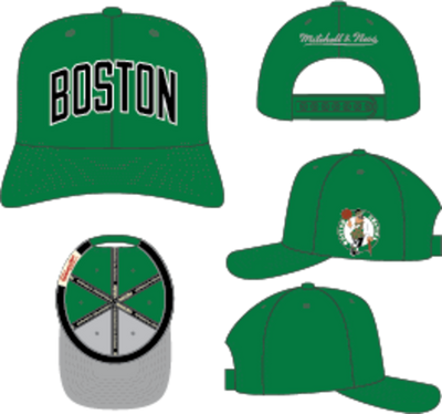 Mitchell & Ness Boston Celtics Green Chain Gang Pro Snapback Hat