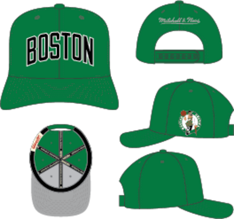 Mitchell & Ness Boston Celtics Green Chain Gang Pro Snapback Hat