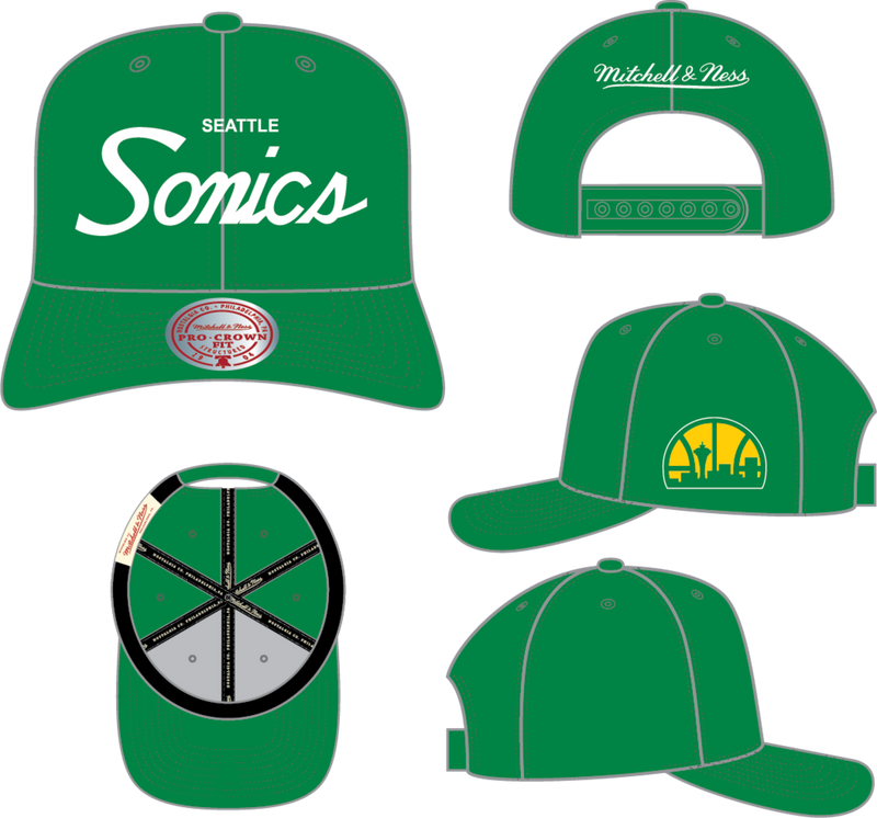Mitchell & Ness Seattle Supersonics Green Hardwood Classics Head Coach Pro Snapback Hat