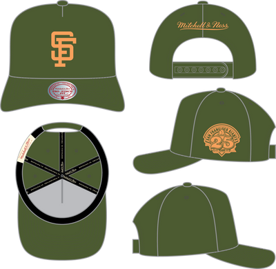 Mitchell & Ness San Francisco Giants Olive Pro Pinch Snapback Hat
