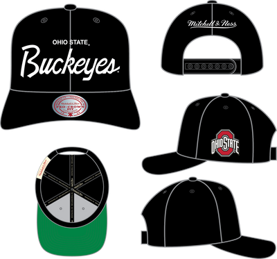 Mitchell & Ness Ohio State Buckeyes Black Head Coach Pro Snapback Hat