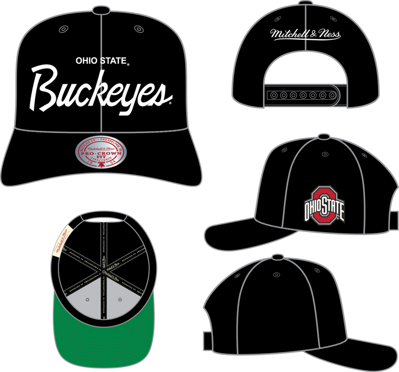 Mitchell & Ness Ohio State Buckeyes Black Head Coach Pro Snapback Hat