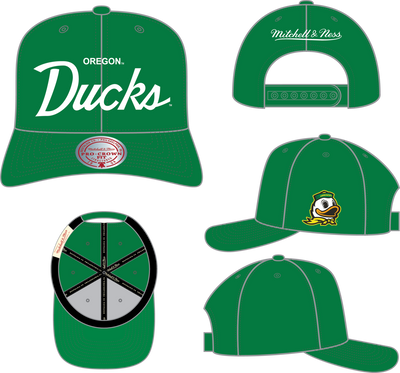 Mitchell & Ness University of Oregon Green Head Coach Pro Snapback Hat Ducks