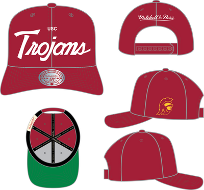 Mitchell & Ness USC Trojans Maroon Head Coach Pro Snapback Hat