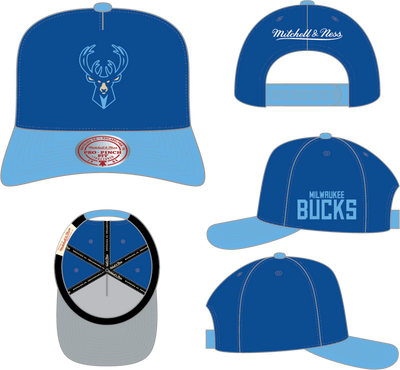 Mitchell & Ness Milwaukee Bucks Blue Legendary Home Pro Snapback Hat