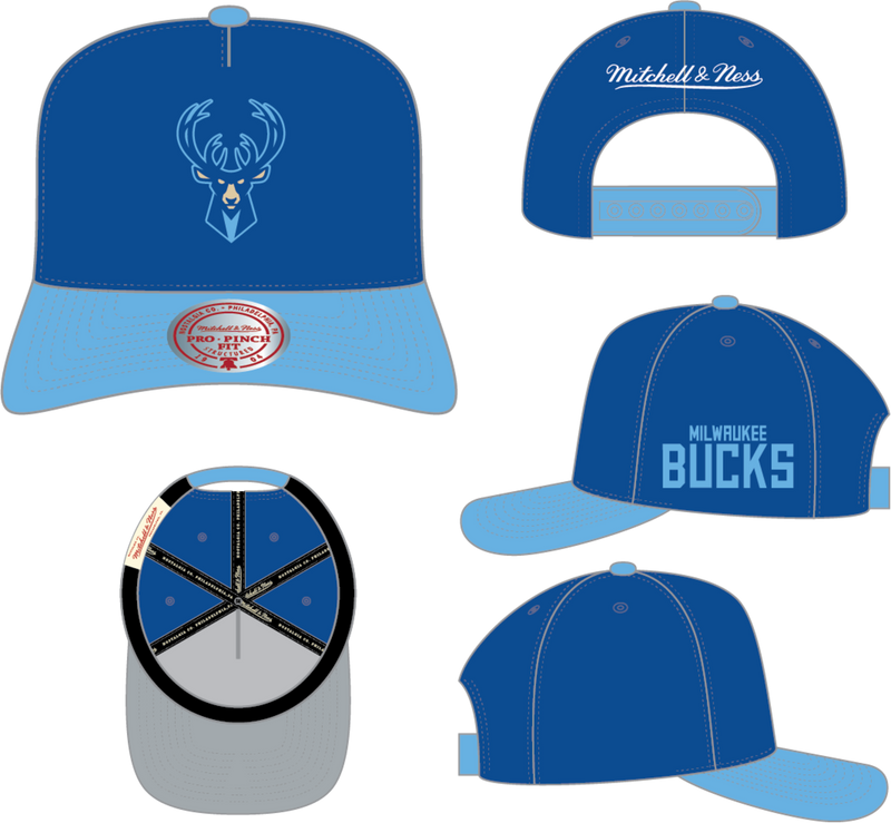 Mitchell & Ness Milwaukee Bucks Blue Legendary Home Pro Snapback Hat