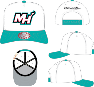 Mitchell & Ness Miami Heat White Legendary Away Pro Snapback Hat