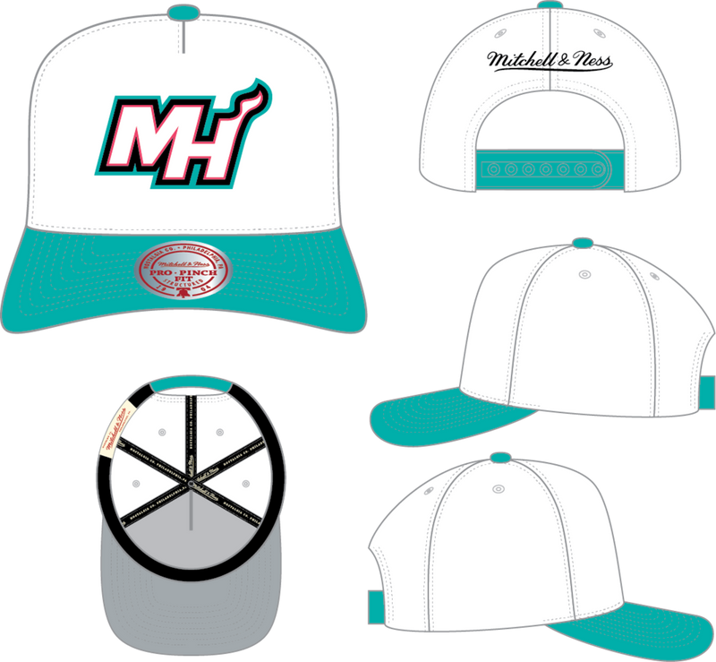 Mitchell & Ness Miami Heat White Legendary Away Pro Snapback Hat