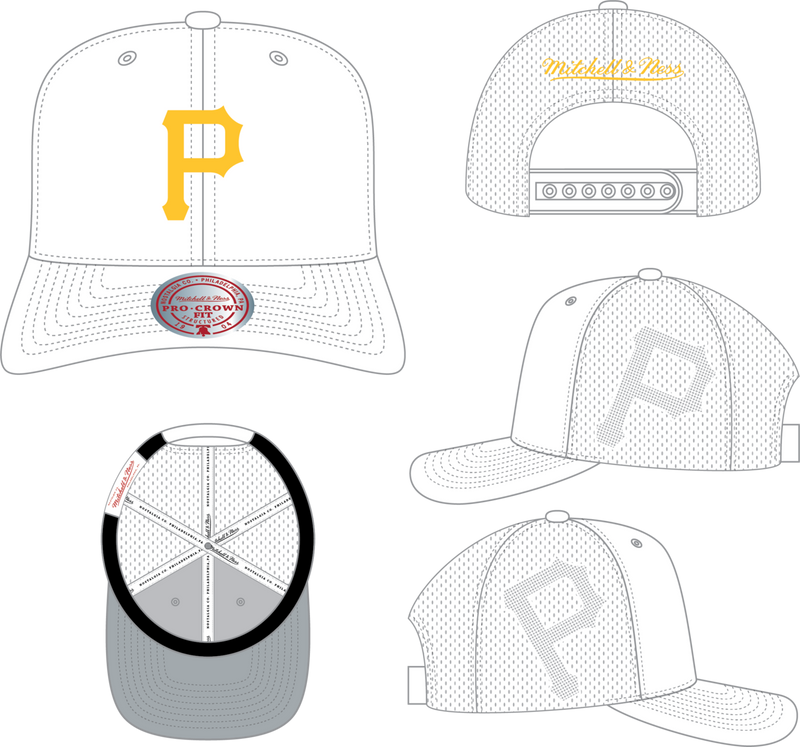 Mitchell & Ness Pittsburgh Pirates White Perfect Logo Pro Snapback Hat