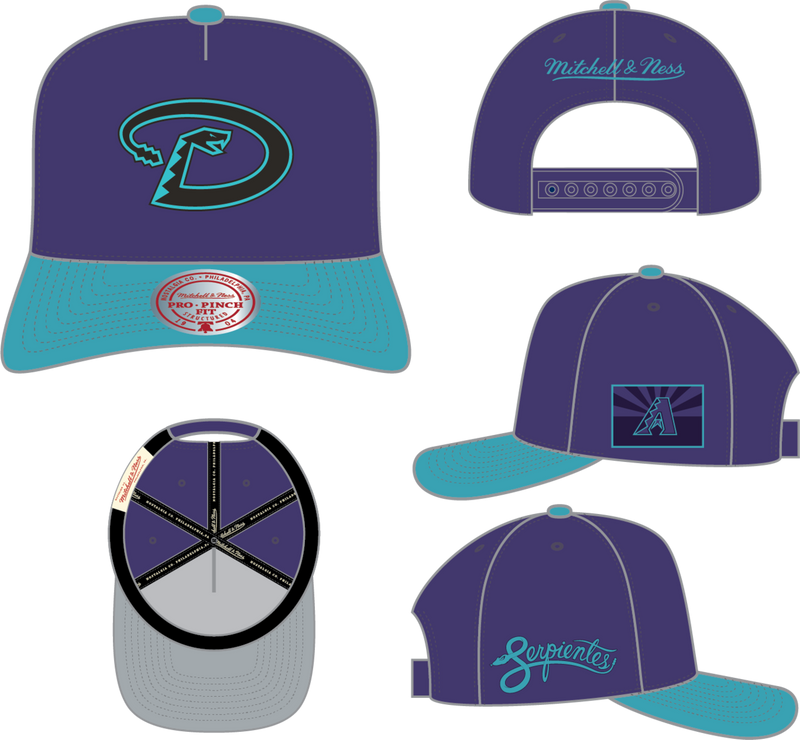 Mitchell & Ness Arizona Diamondbacks Purple/Aqua City Connect Pro Snapback Hat
