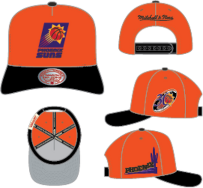 Mitchell & Ness Phoenix Suns Orange Hardwood Classics in the City Pro Snapback Hat