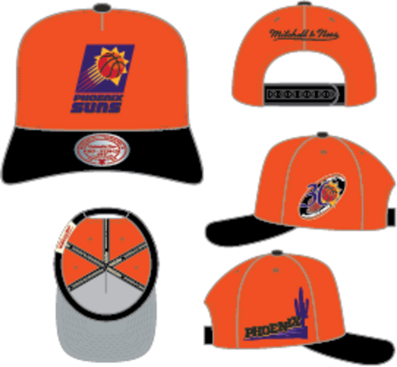 Mitchell & Ness Phoenix Suns Orange Hardwood Classics in the City Pro Snapback Hat