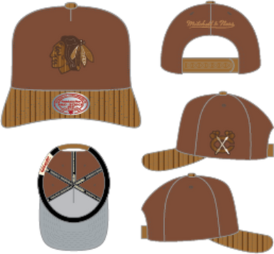 Mitchell & Ness Chicago Blackhawks Brown Caramel Cord Pro Snapback Hat