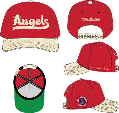 Mitchell & Ness Los Angeles Angels Red 2 Tone City Connect Pro Crown
