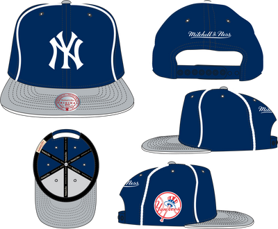Mitchell & Ness New York Yankees Navy Pipe Snapback Hat