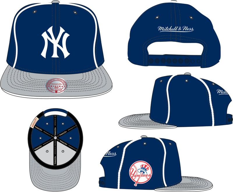 Mitchell & Ness New York Yankees Navy Pipe Snapback Hat