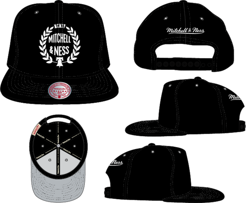 Mitchell & Ness Black Crest Snapback Hat
