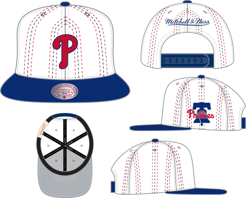 Mitchell & Ness Philadelphia Phillies White Triplin Snapback Hat