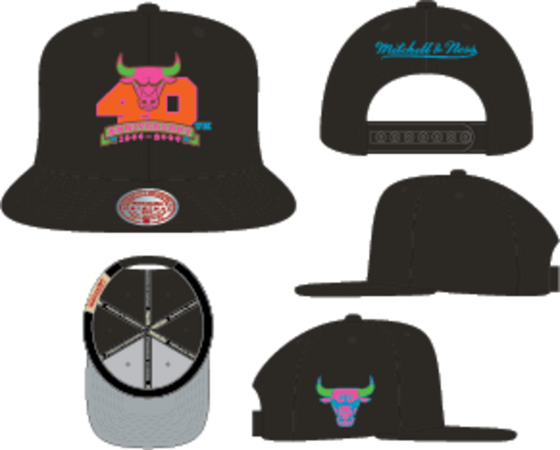 Mitchell & Ness Chicago Bulls Black Summer Nights Snapback Hat