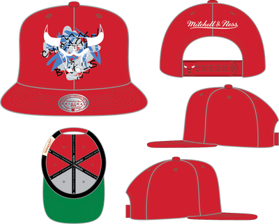 Mitchell & Ness Chicago Bulls Red Fruit Loops Snapback Hat