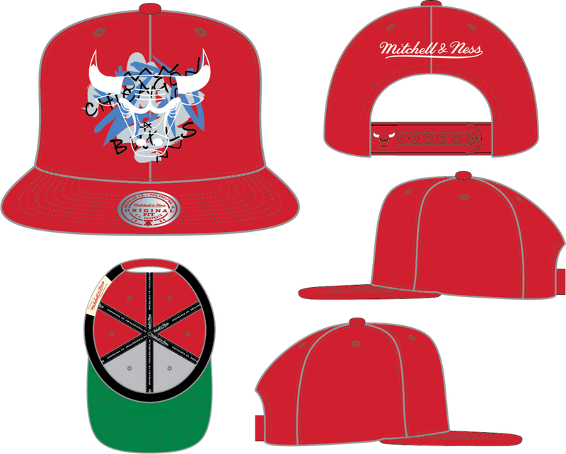 Mitchell & Ness Chicago Bulls Red Fruit Loops Snapback Hat