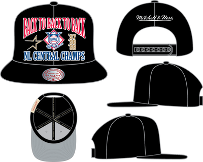 Mitchell & Ness Houston Astros Black Cooperstown Divisional Champs Snapback Hat
