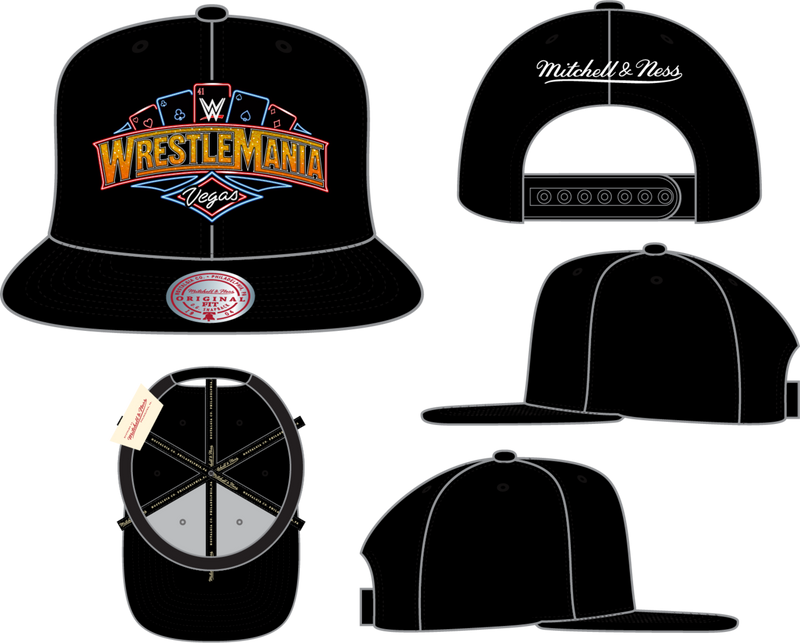 Mitchell & Ness WrestleMania Black 41 Snapback Hat