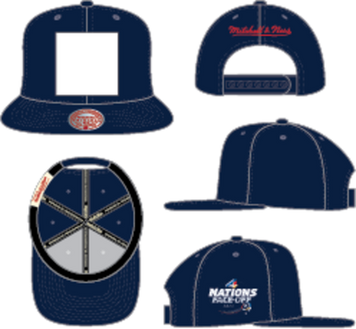 Mitchell & Ness Team USA Navy Snapback Hat Alt