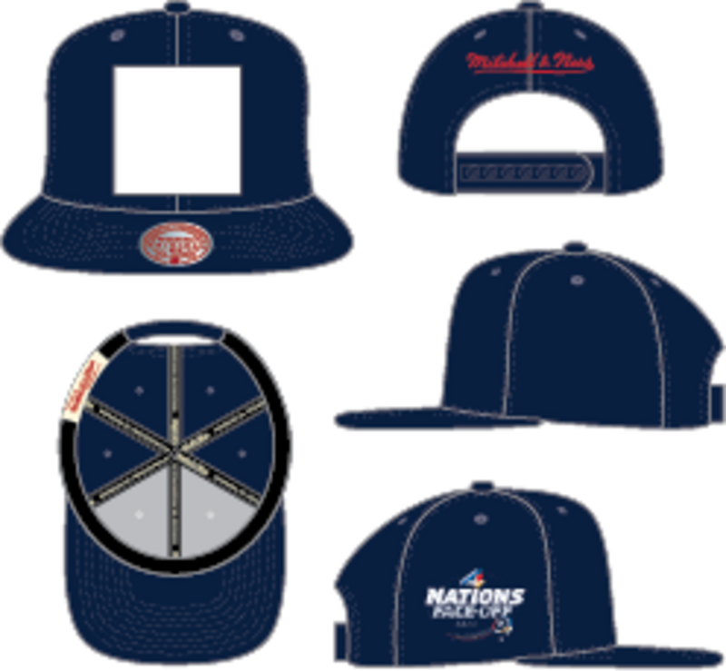 Mitchell & Ness Team USA Navy Snapback Hat Alt