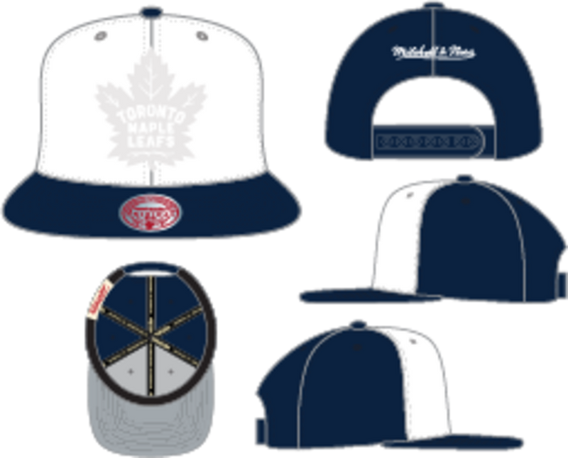 Mitchell & Ness Toronto Maple Leafs Navy Color Pop Snapback Hat