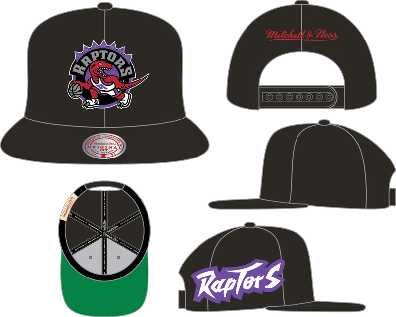 Mitchell & Ness Toronto Raptors Black Hardwood Classics Playoff Win Snapback Hat