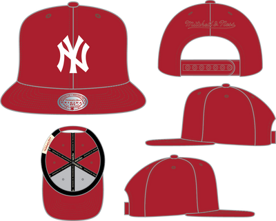 Mitchell & Ness New York Yankees Red & White OG Snapback Hat