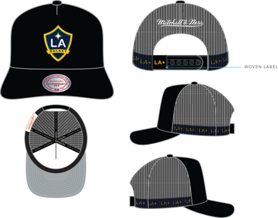 Mitchell & Ness LA Galaxy Black Hidden Trucker Hat