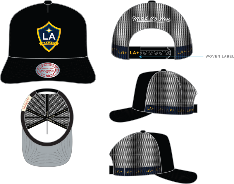 Mitchell & Ness LA Galaxy Black Hidden Trucker Hat