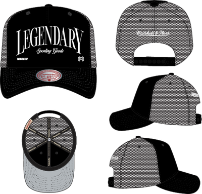 Mitchell & Ness Black Be Legendary Trucker Hat